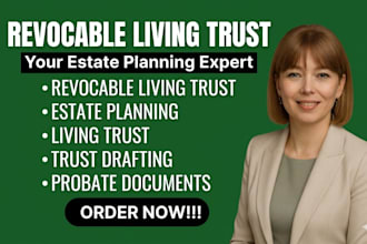 draft a revocable living trust and estate planning package