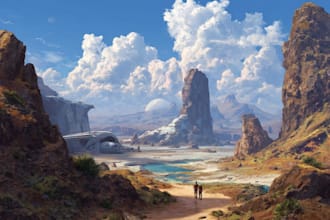 creative photorealistic science fiction illustration
