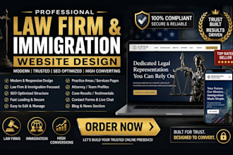 build high converting lawyer website, law firm and immigration website for leads