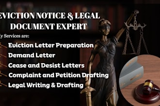 assist with US eviction filing and legal document preparation
