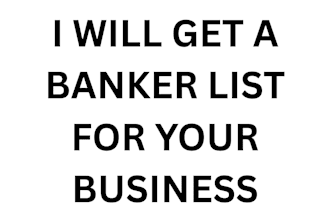 get a banker list for your business