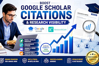 increase google scholar citation, journals, using researchgate