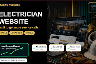 design an electrician website that gets calls and quote requests