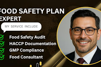 provide food safety plans for safe food business and audit or inspection