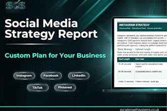 create a custom social media strategy report for your business