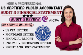 do CPA audit review financial statement audit financials, sign us CPA letter