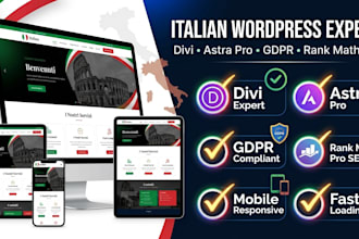 build italian divi wordpress website gdpr compliance astra pro rank math pro