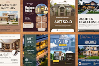 design modern luxury real estate flyers and editable templates