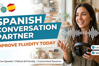 be your spanish conversation partner to improve your fluency