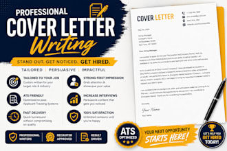 write ats cover letter, job application, resume and linkedin