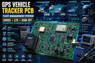design gps vehicle tracker pcb, fleet management, gnss and telematics hardware