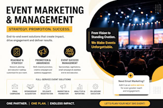 plan and execute end to end event marketing and promotion
