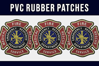 design and produce firefighter pvc rubber patches