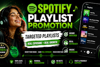 submit your music to targeted spotify playlists for more listeners