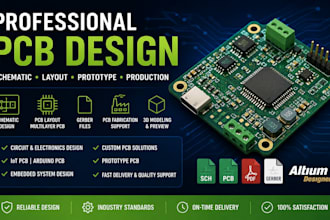 design pcb layout, schematic, circuit design and pcb board