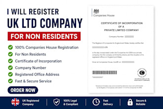 register UK ltd company for non residents with companies house