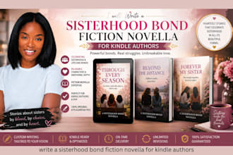 write a sisterhood bond fiction novella for kindle authors