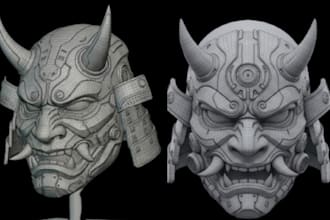 design a wearable 3d mask and cosplay helmet stl for 3d printing