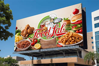 design a modern restaurant logo and banner