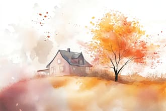 illustrate anything in watercolor style