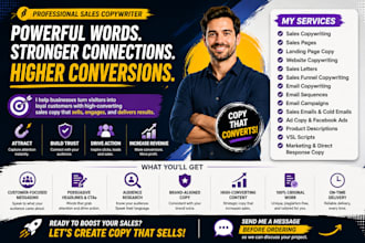 write persuasive sales copywriting for sales pages and funnels