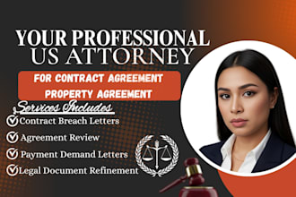 draft or review legally bonding contract and legal agreement as us attorney