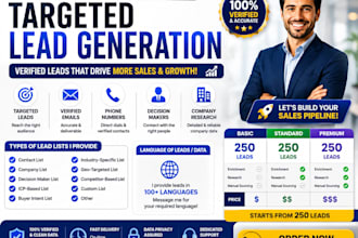 do email list building, contact list building and prospect research