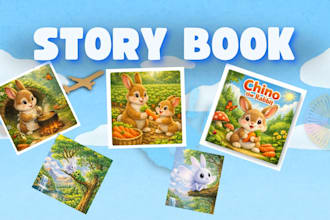 design colorful children book illustrations and storybook artwork