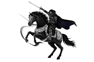draw a custom character turnaround sheet for dnd, rpg or game dev