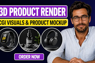 create 3d product rendering, cgi visualization and product mockups