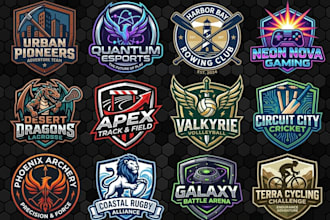 design do professional sports soccer football basketball league logo for your