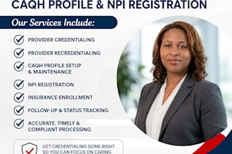 handle your provider credentialing recredentialing caqh profile npi registration