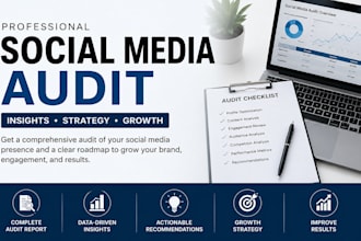 do a professional social media audit and provide growth recommendations