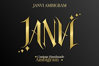 create a custom ambigram name design for tattoo and logo