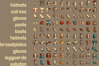 draw pixel art props icons elements collection pack inventory item object assets