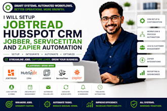 setup jobtread hubspot CRM jobber servicetitan and zapier automation