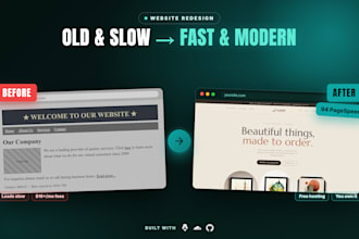 redesign your website into a fast modern SEO friendly site