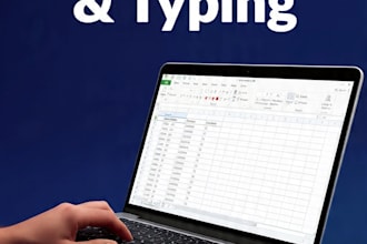 do accurate data entry,excel typing  and handwriting work