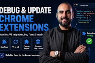 fix, debug or update your chrome extension to manifest v3