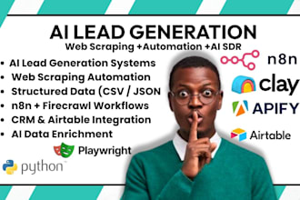 build ai sdr systems, web scraping and lead generation, n8n automation