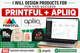 manage your printful or apliiq pod clothing store