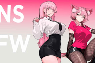 draw  anime, fursona, sfw, nsfw, furry  or selfship