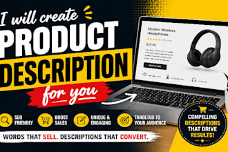 write captivating product descriptions