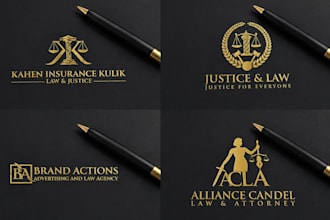 do law firm lawyer notary attorney justice law office advocate legal logo design
