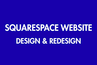 create squarespace design and website development