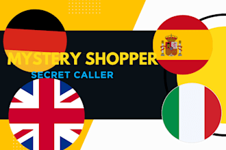 do mystery shopper, secret call for you in german and ned