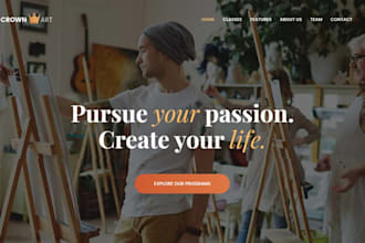 design wix art school website wix museum exhibition website