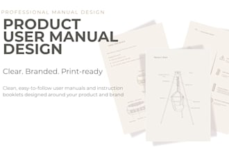 design a premium product user manual and instruction booklet