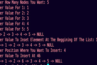 create c and cpp projects using data structures and algorithms for assign