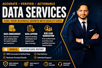 do data enrichment, data append and b2b lead generation
